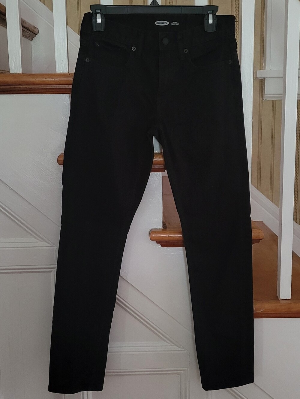 OLD NAVY Men's Skinny Never Fade Black Jeans Size 28 × 30